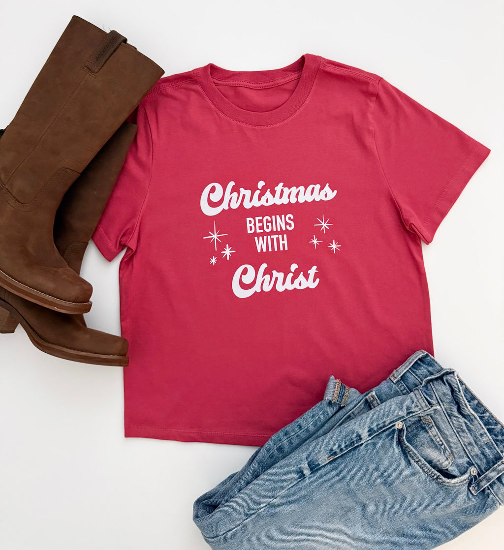 Christmas Begins with Christ T-shirt